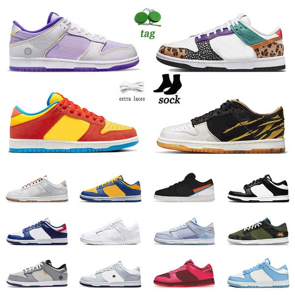 

designer luxury dunks lows casual shoes designer womens men flat big size 13 union x court purple safari mix year of the tiger black white s