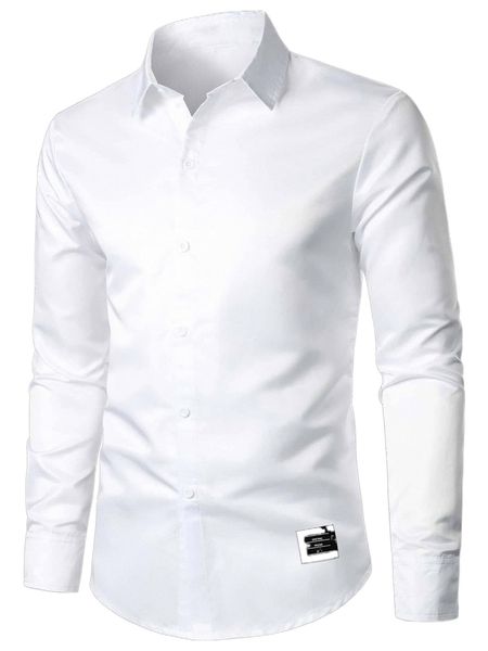 

men patch detail shirt i0av#, White;black