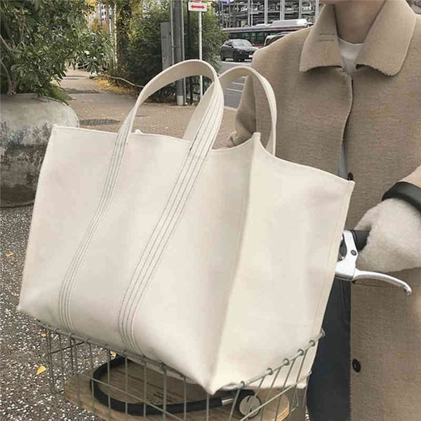 

canvas tote bags for women 2022 travel handle shopper casual simple handbags solid color fashion extra large beach