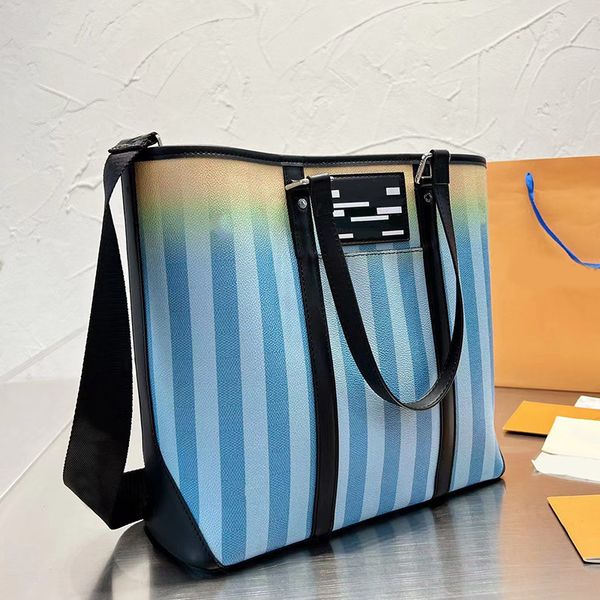 

fashion handbag shoulder bags designer clutch bags woman large capacity portable tote ladies handbags summer beach bag casual blue striped b