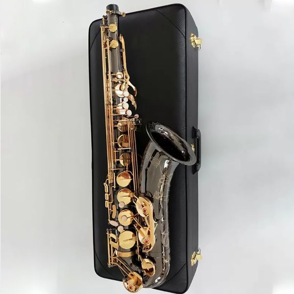 High-end oro nero originale 992 struttura goccia B tono professionale sassofono tenore nero placcato oro sax tenore strumento jazz