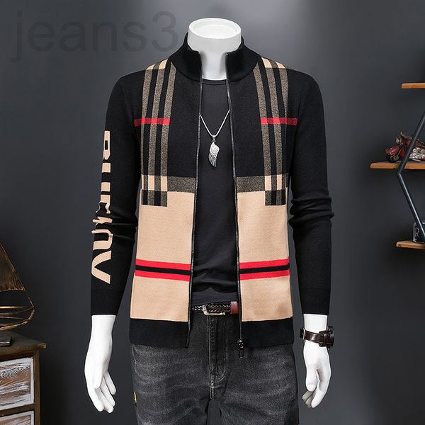 

men's sweaters designer new style sweater cardigan coat 2021 winter fashion men's plaid letter long sleeve rrqh, White;black