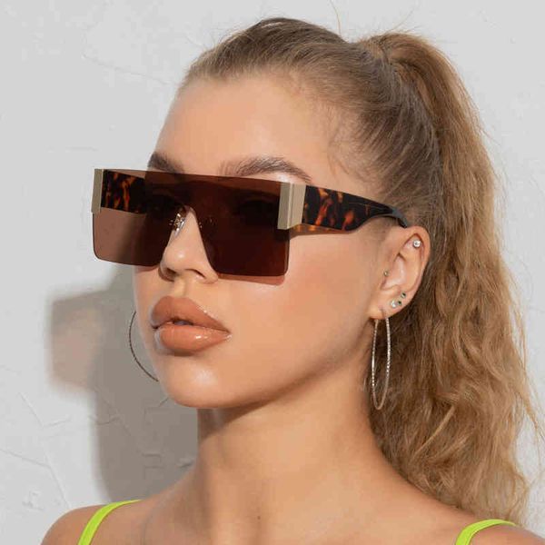 

sunglasses fashion large frame square onepiece women's fashion street men's sunglasses s21014, White;black