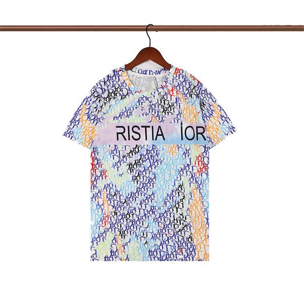 

summer designer t-shirt loose slim fashion brand coat casual shirt letter printing high-grade clothing street short-sleeved clothes cym19, White;black