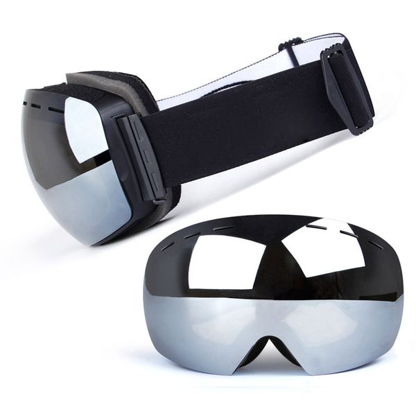 

custom logo new fashion uv400 protection anti-fog ski goggles frameless snowboard elling for adults, White;black