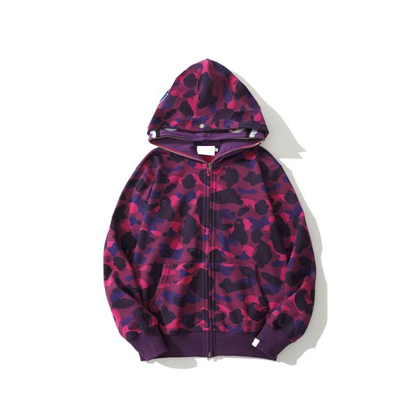 

fashion mens hoodie shark coat luminous cardigan hoodies men women's hip hop fashion brand black and white color camouflage loose sweat