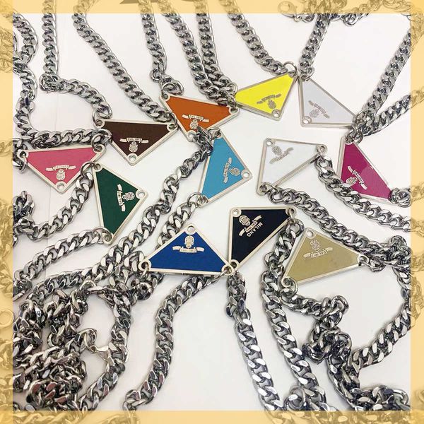 

2021 luxurys sale pendant necklaces fashion for man woman 48cm inverted triangle designers brand jewelry mens womens highly quality model1, Silver