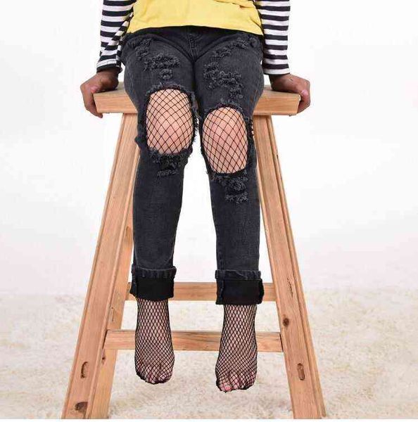

kids mesh pantyhose fishnet net tights for girls stocking children summer solid black white l220716, Pink;yellow