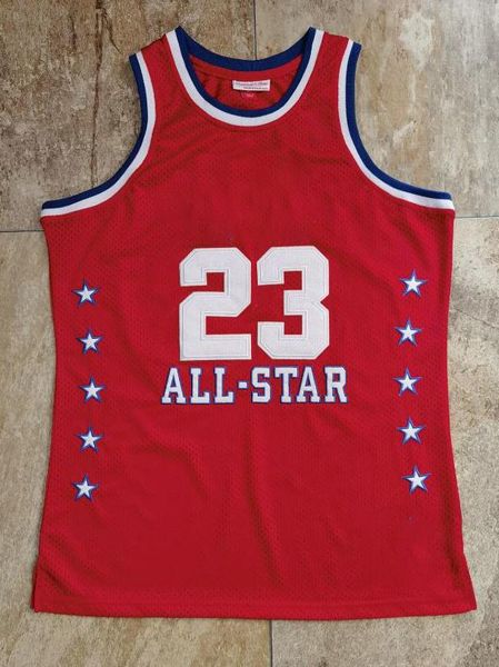 

dense stitched basketball jersey 23 goat mitchell and ness 1989 all-star mesh classic retro jerseys men s-2xl, Black;red