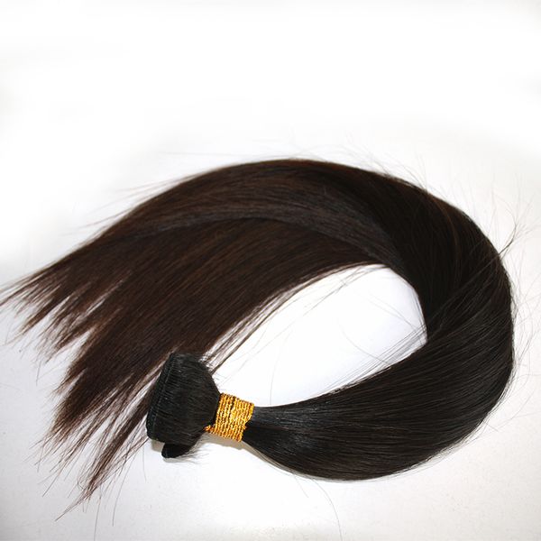 Бренд Elibess 100% шелковой шелк прямой волны пакеты для волос двойной необработанный утечка для удлинения волос на 3 шт.