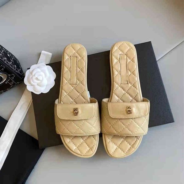 

slippers summer style sandals small fragrant wind schoolbag buckle flip ling lattice slippers women's flat bottom heel l8ja, Black