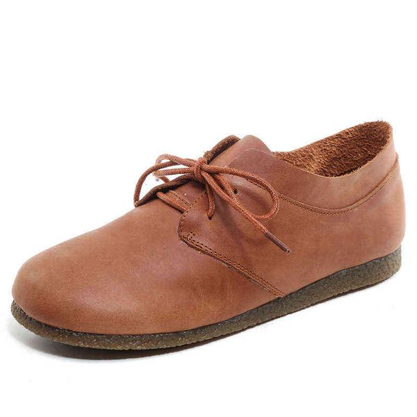 

fashion-vintage women's shoes soft soled comfort shoes leather informal 2022, Black