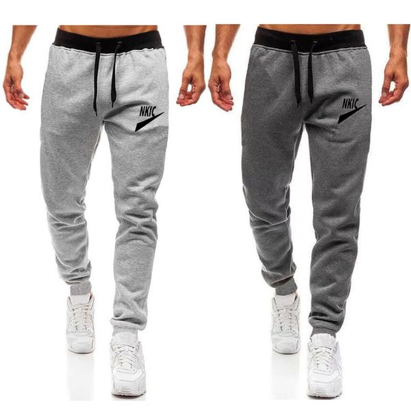 

2022 brand jogging gray pants men sport sweatpants running joggers cotton trackpants slim fit pants bodybuilding trousers, Black
