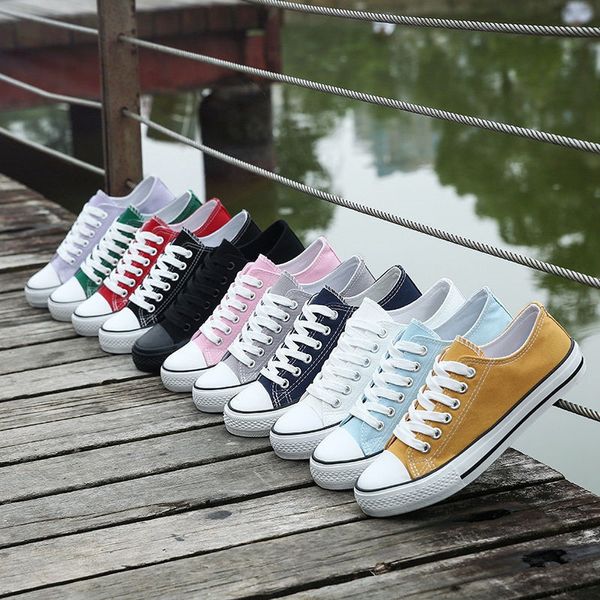 

candy color canvas flat shoes women sneakers casual white black flats classics lace up zapatos fashion green spring espadrilles 0613