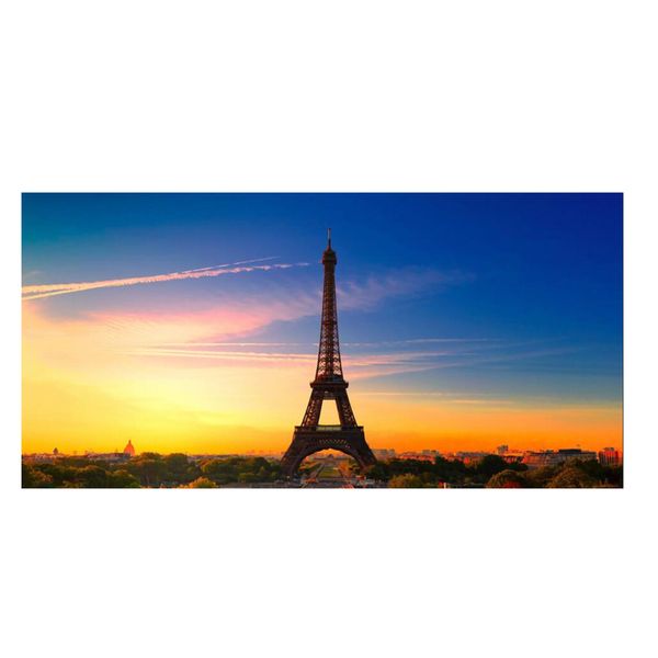 Париж Сити Башня Голубое небо пейзаж холст.