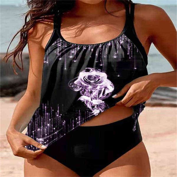 

swimsuit 2022 split women's slim round neck triangular conservative, White;black