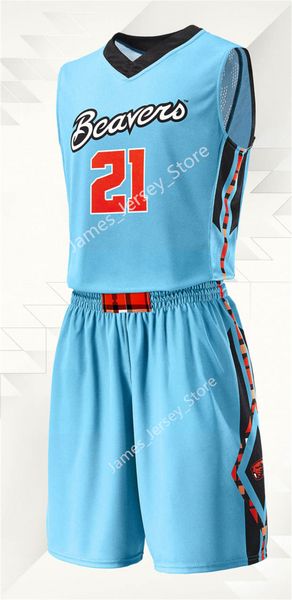 Basketball 20 Gary Payton OSU Custom Oregon State Beavers Basketball-Trikot Michael Rataj Jayden Stevens Chol Marial Isaiah Johnson R