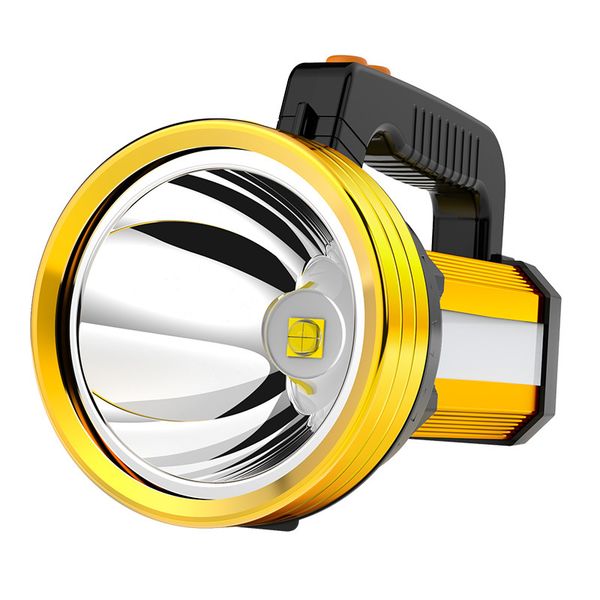 Torcia portatile portatile con luce di ricerca a LED multifunzione ricaricabile a lungo raggio per campeggio