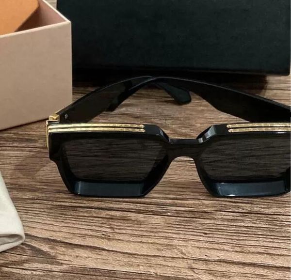 

60sunglasses luxury millionaire sunglasses full frame vintage designer sunglasses for men shiny gold sell plated 96006 box with pcs, White;black