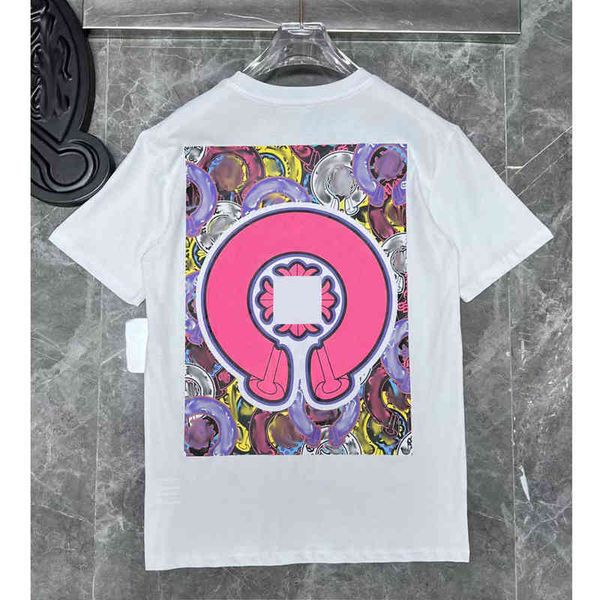 

classic men's ch t shirts brand man t-shirt luxury summer women cross sanskrit tees letter designer tshirts boy loose round neck shirt, White;black