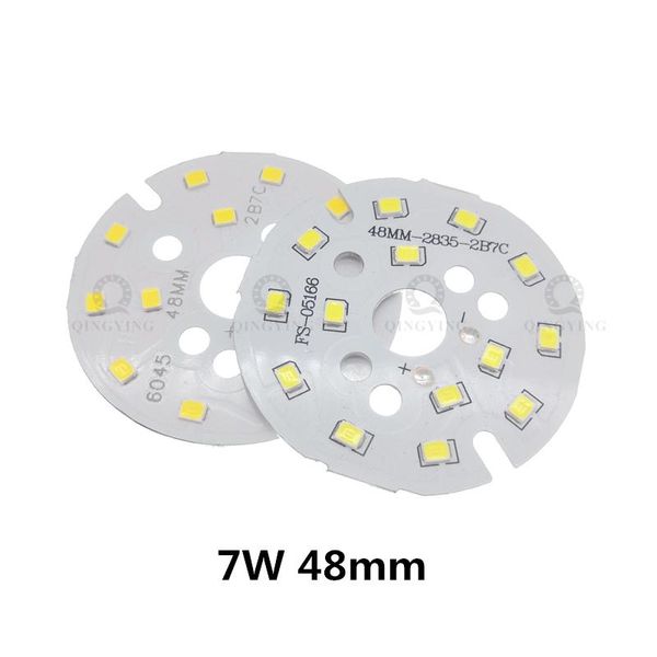 Lampadine 10pcs 7W 2835 SMD PCB Pannello lampada a led 40mm 48mm 58mm SMD2835 Scheda luminosa luminosità per soffitto Down LightLED LampadineLED