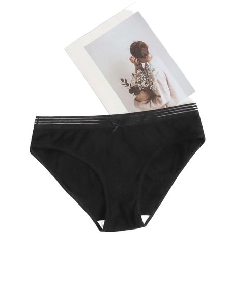 

plus bow detail panty p6oc#, Black;white