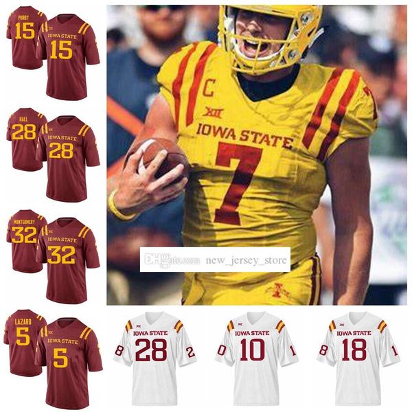 

ncaa custom iowa state college cyclones football jerseys stitched sheldon croney jr. zeb noland joel lanning jacob park joseph scates jersey, Black