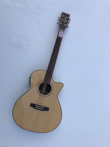 

discount 41 inches acoustic/folk wood guitar solid spruce wood in stock