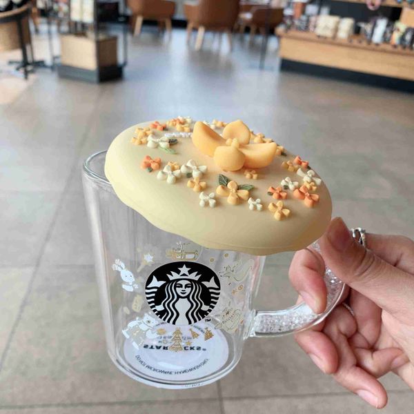 

starbucks cold change glass diamond drink cup christmas gift osmanthus glass water