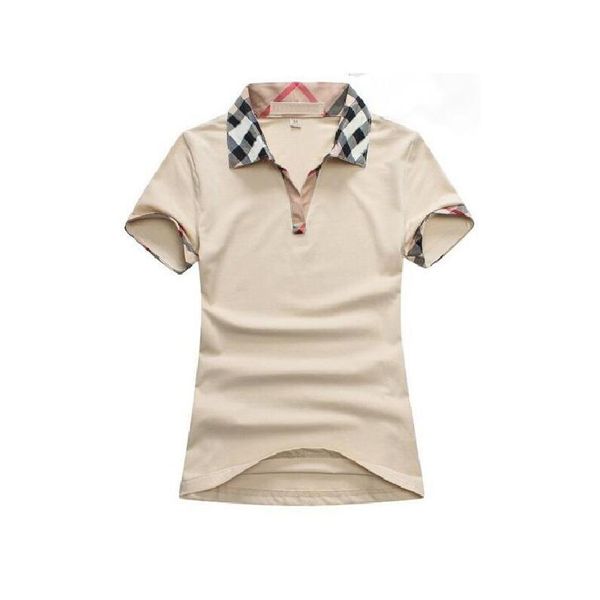 

wholesale classic fashion brand women polos sleeve t-shirt comfortable and breathable in summer street beach leisure womens top, White