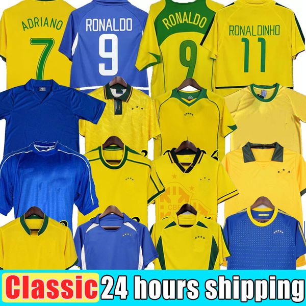 

1957 2010 1998 brasil soccer jerseys 2002 retro shirts carlos romario ronaldinho 2004 camisa de futebol 1994 brazils 2006 1982 rivaldo adria, Black;yellow