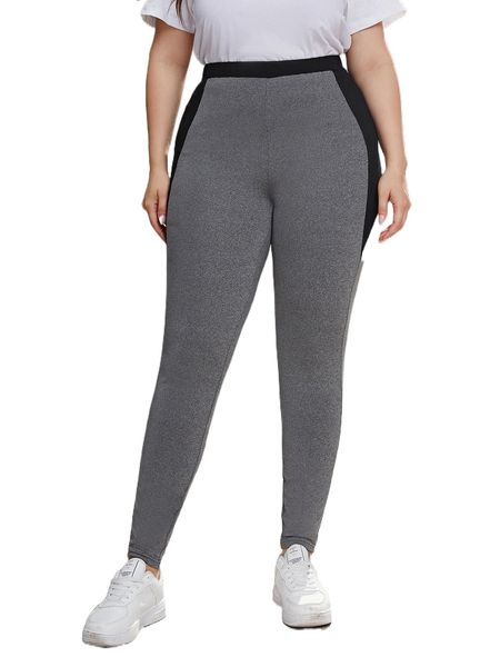 

plus two tone leggings y7oi#, Black