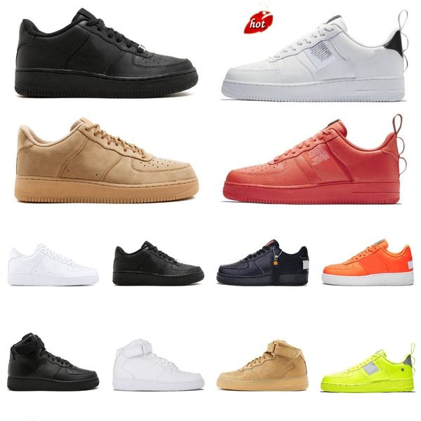 

2022 new mens running shoes forces sneakers og classic triple white low shadow utility black wheat pistachio frost men women trainers sports