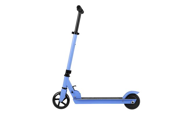 Consegna scooter elettrico leggero pieghevole per bambini rosa blu magazzino europeo e americano