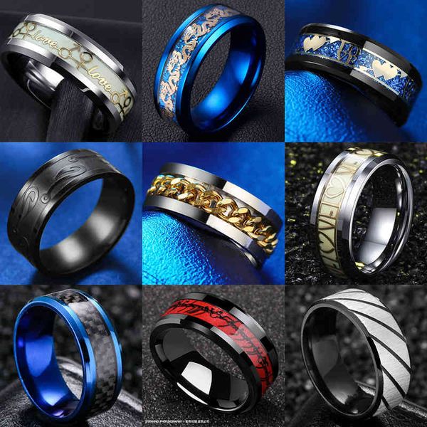 

designer fashion heart ring for woman man love brands europe and america titanium steel mens single trend domineering personality rings, Silver