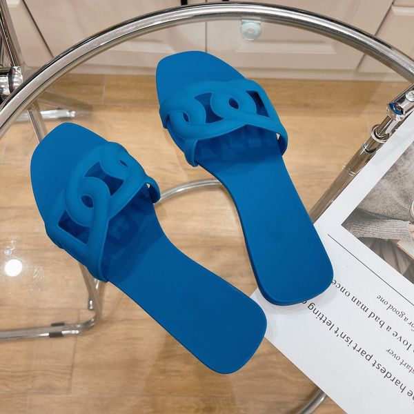 

summer men beach slippers classic designer lazy flat baotou flip flops 100% leather lady slides suede letter women shoes cowhide metal mens, Black