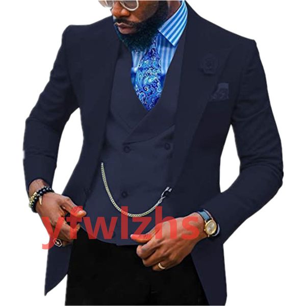 

custom-made one button men suits peak lapel groomsmen groom tuxedos wedding/prom/dinner man blazer(jacket+pants+tie+vest) m37, Black;gray