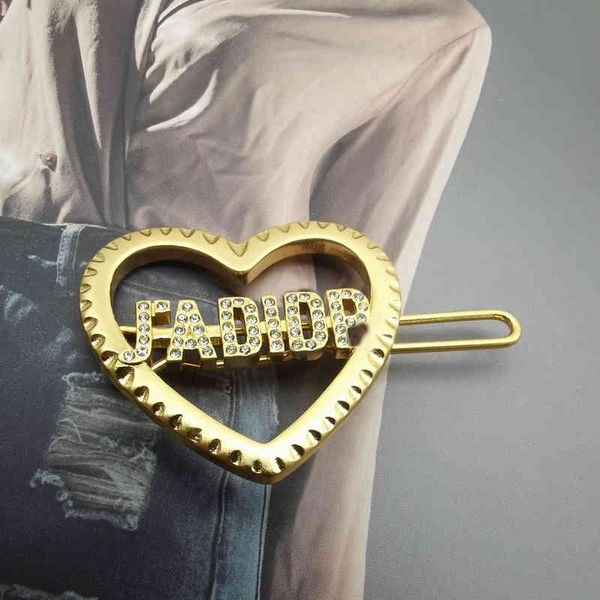 

fashion new jewelry trend luxury brand designer wholesale d family high-grade love lace letter hairpin female, Silver