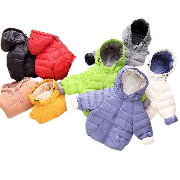 

winter children down parka jacket ultra light down baby girls jackets boys snowsuit clothing 2-8 y kids hooded outerwear jackets j220718, Blue;gray