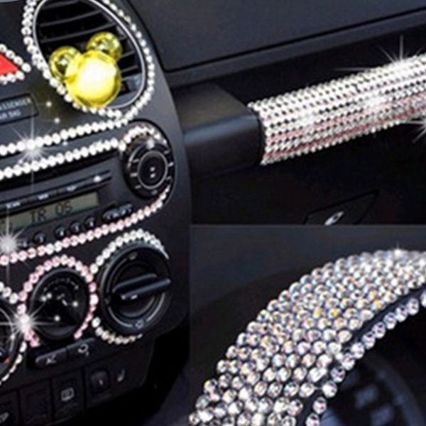 

504pcs silver crystal diamond car stickers mini pc/phone automobiles exterior interior decoration car accessories