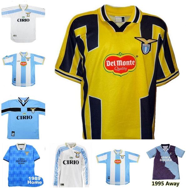 

1998 1999 2000 2001 lazio retro soccer jersey vieri salas mihajlovic veron stankovic mancini nesta nedved inzaghi vintage football shirt, Black;yellow