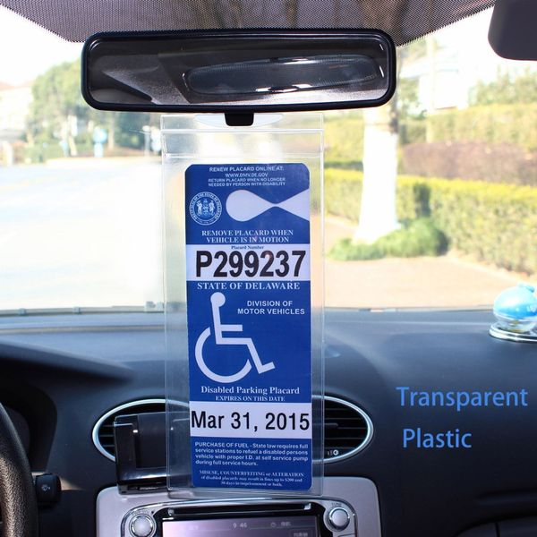 

protection bags handicaps parking permit cover handicap holder storage organizer placard protector car holder hang sleeve