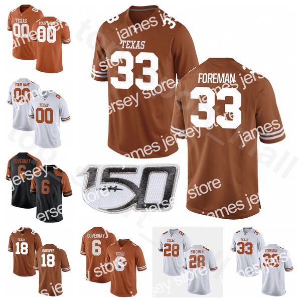 Новый NCAA Texas Longhorns College 33 Donta Foreman Fortal