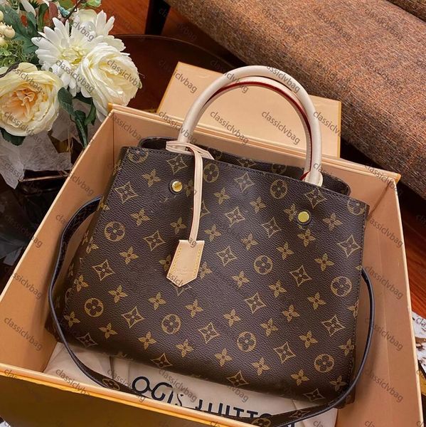 

ggs lvs ysls louiseity viutonity vuttons luxurys montaignes mm bag bb bags embossed leather fashion womens business tote handbag cross body