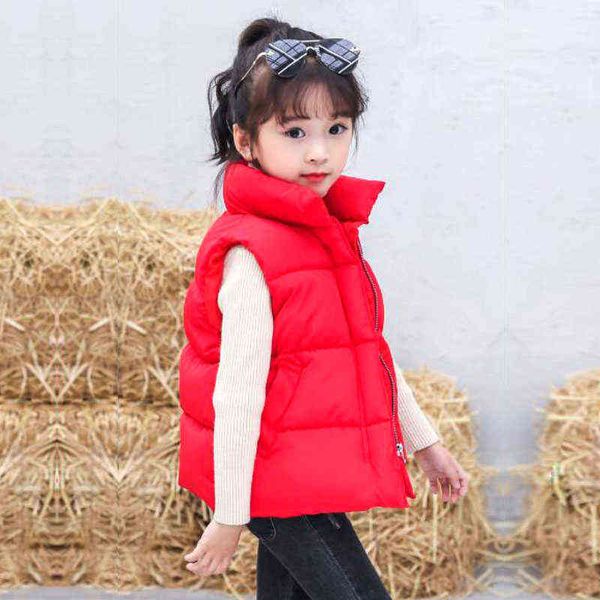 Mädchen Jacke Winter Unten Weste Jungen Kleidung Dicke Warme Weste 2-10 Jahre Alte Kinder Mode Koreanische Version qualität kleidung J220718