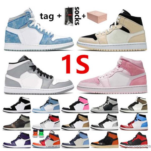 

with box women mens 1s basketball shoes jumpman 1 high og hyper royal retro barely orange jerdan 1 smoke grey digital pink