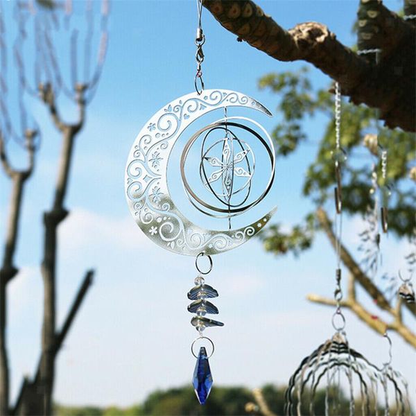 Objetos decorativos Figuras nórdicas Metal Wind Chime Prism Garden Girlating Pingente Ornament Curtain Curtain Decoração Varanda