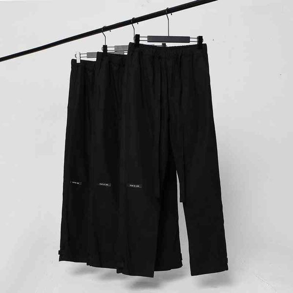 

men's shorts autumn and winter fog season 6 tooling ribbon casual pants for men women, White;black