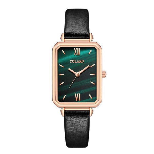 Relógios de pulso assista automático homens quartzo vintage small quadrado moda feminino casal green recloj