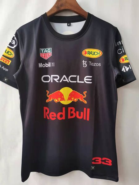 

f1 formula one racing suit car team logo factory uniform polo short-sleeved t-shirt men and women can be customized 2022 size s----5xl, Black